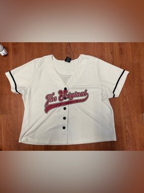 Torrid Mickey Mouse Cropped Baseball Jersey Size 2